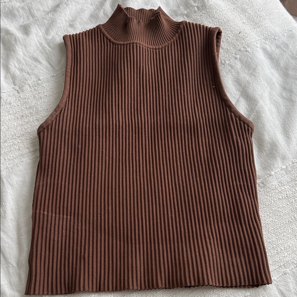 Forever 21 Brown Ribbed Top